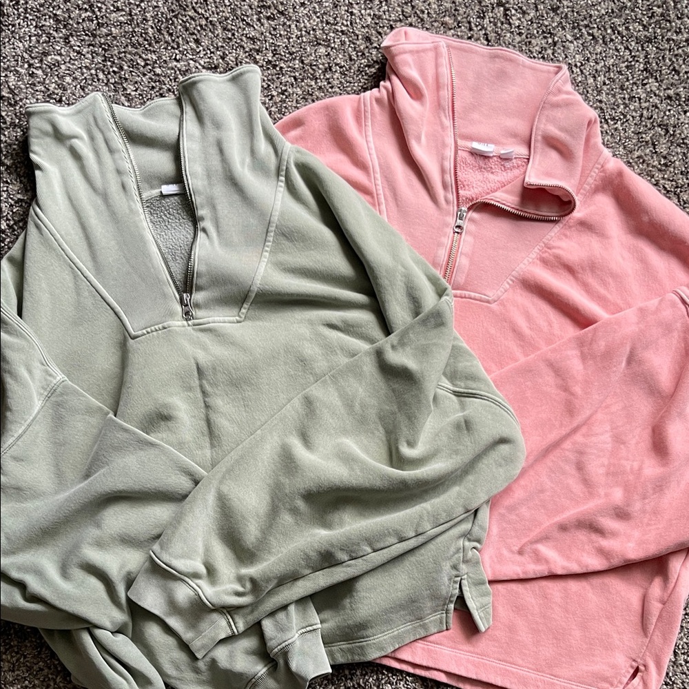 GAP Quarter-Zip Sweatshirts set of 2